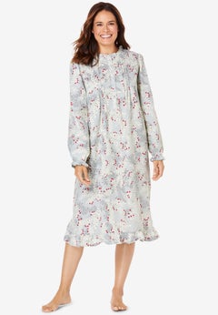 Cotton Flannel Print Short Gown