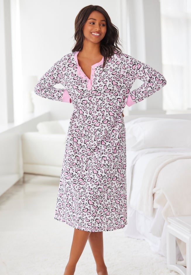 Thermal Henley Nightgown image number 4