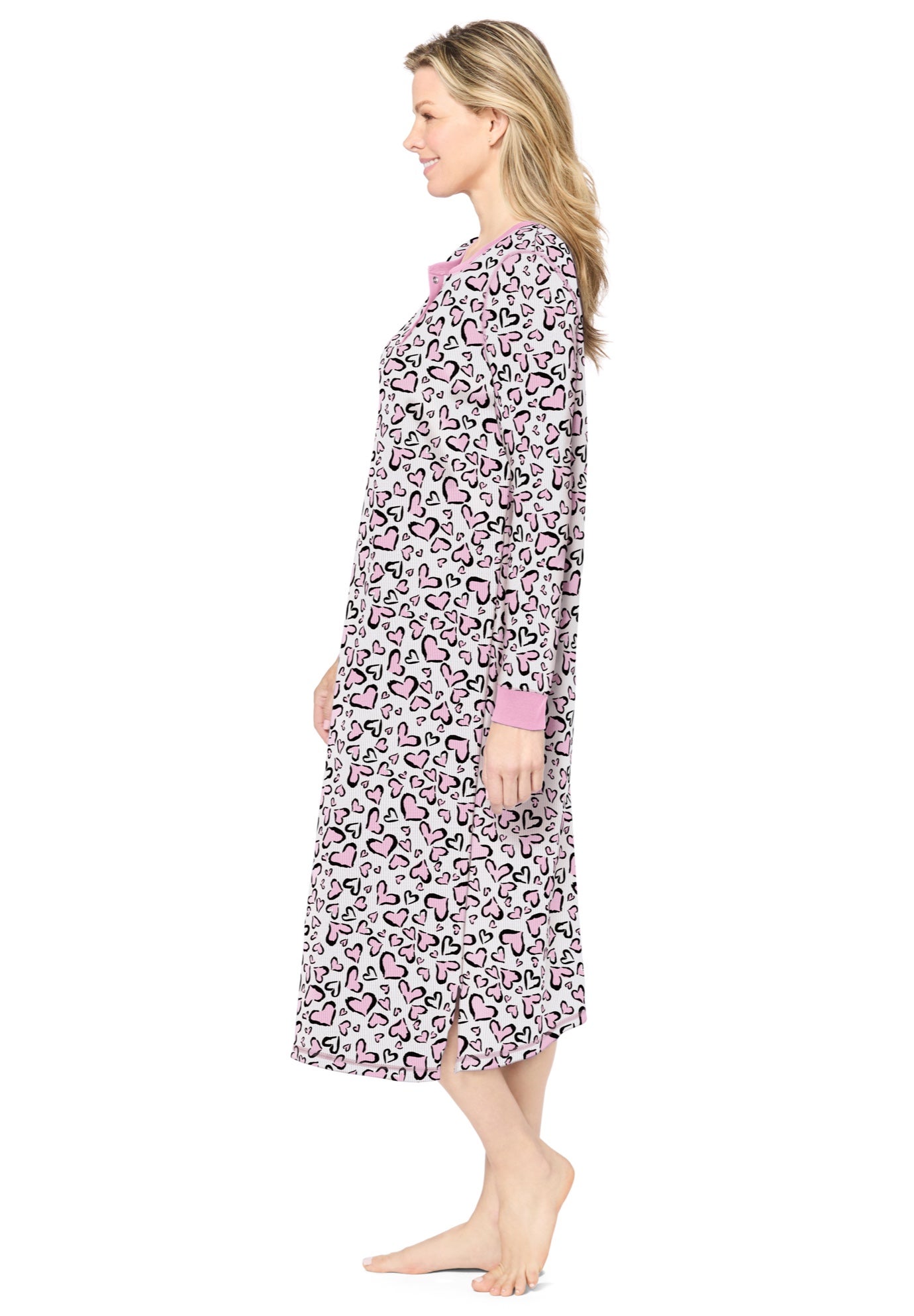 Thermal Henley Nightgown image number 2