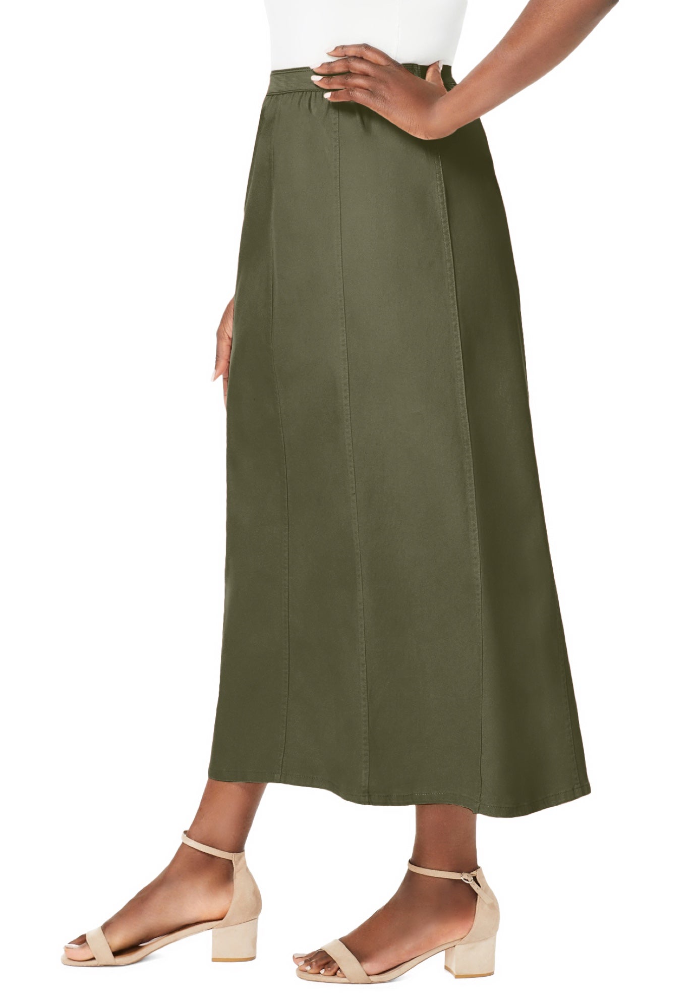 Stretch Denim Jegging Skirt image number 1