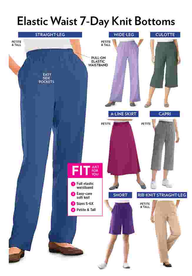 Womens Plus-Size 7-Day Knit Wide-Leg Pull-On Pants image number 3