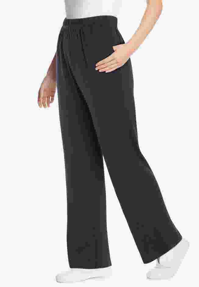 Womens Plus-Size 7-Day Knit Wide-Leg Pull-On Pants image number 2