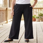 7-Day Wide-Leg Elastic-Waist Stretchy Knit Pant image number null