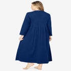 Long Snap-Front Knit Lounger image number 1