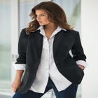 Plus Size Relaxed Boyfriend Blazer image number null