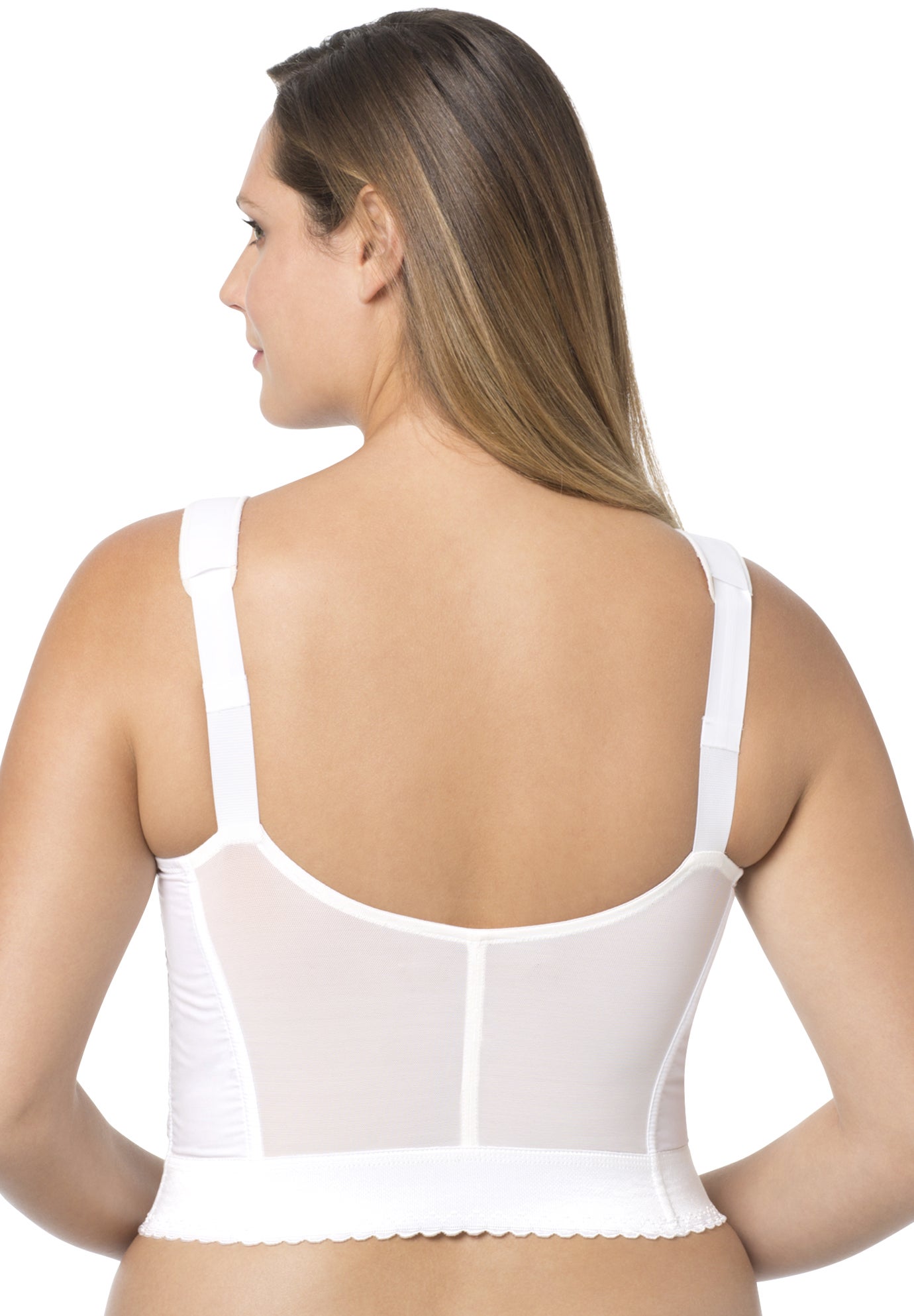 Front-Close Wireless Longline Posture Bra image number 1