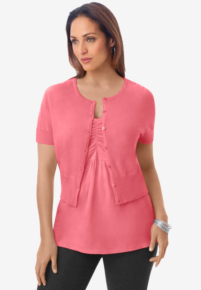 Jewel-Neck Shrug image number 0