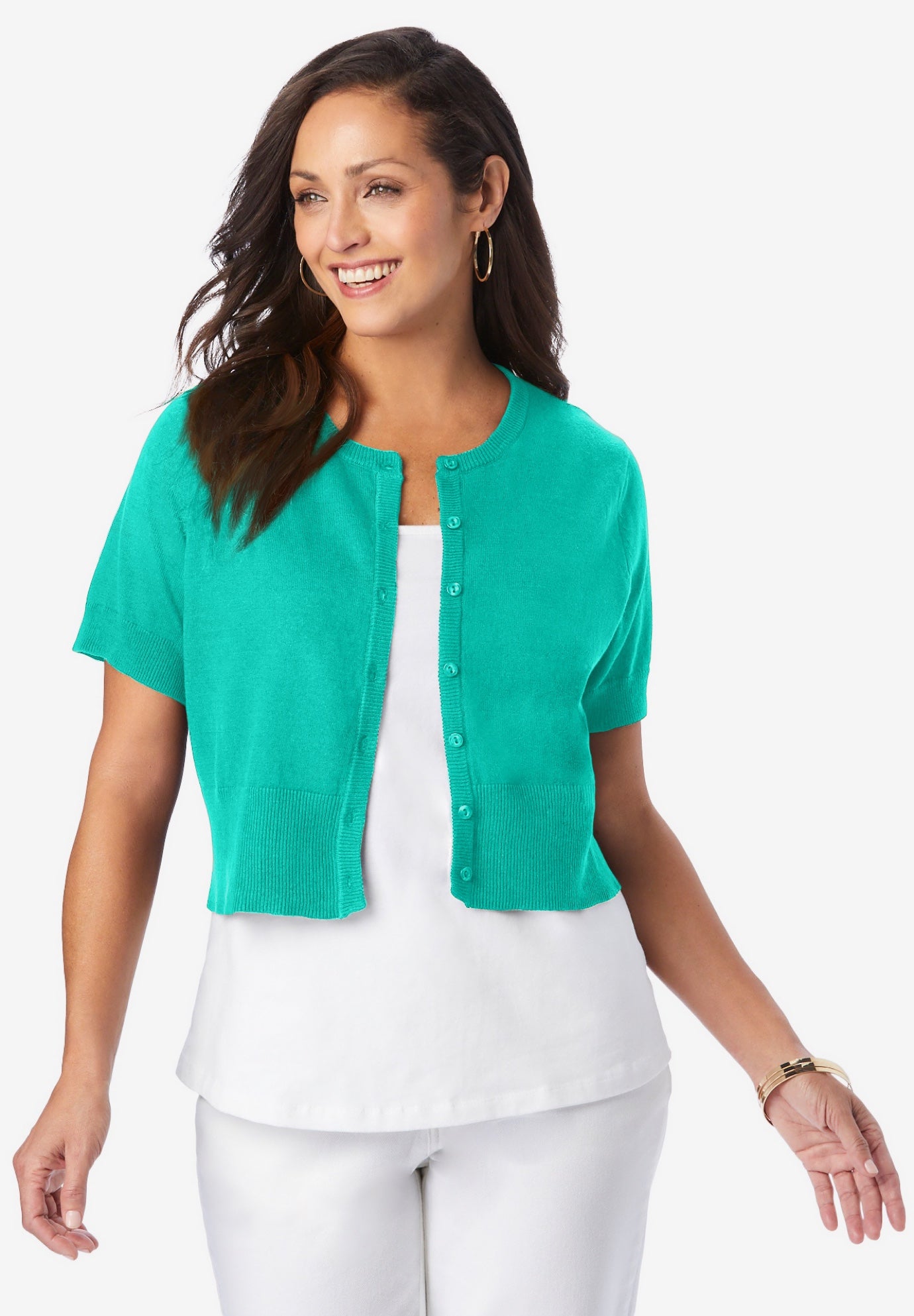 Jewel-Neck Shrug image number 0