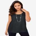 Stretch Cotton Horseshoe Neck Tank image number 0