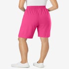 Elastic-Waist Knit Short image number null