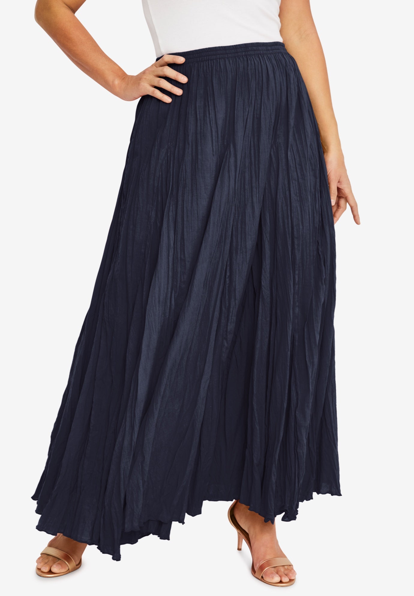 Flowing Crinkled Maxi Skirt image number 0