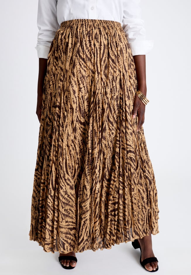 Flowing Crinkled Maxi Skirt image number 1