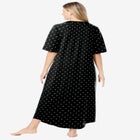 Long French Terry Zip-Front Robe image number null