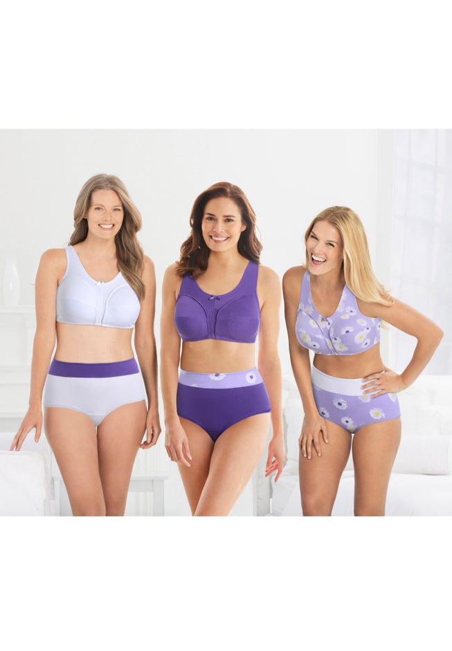 Full Coverage Stretch Cotton Color Block Brief 3-Pack image number 9