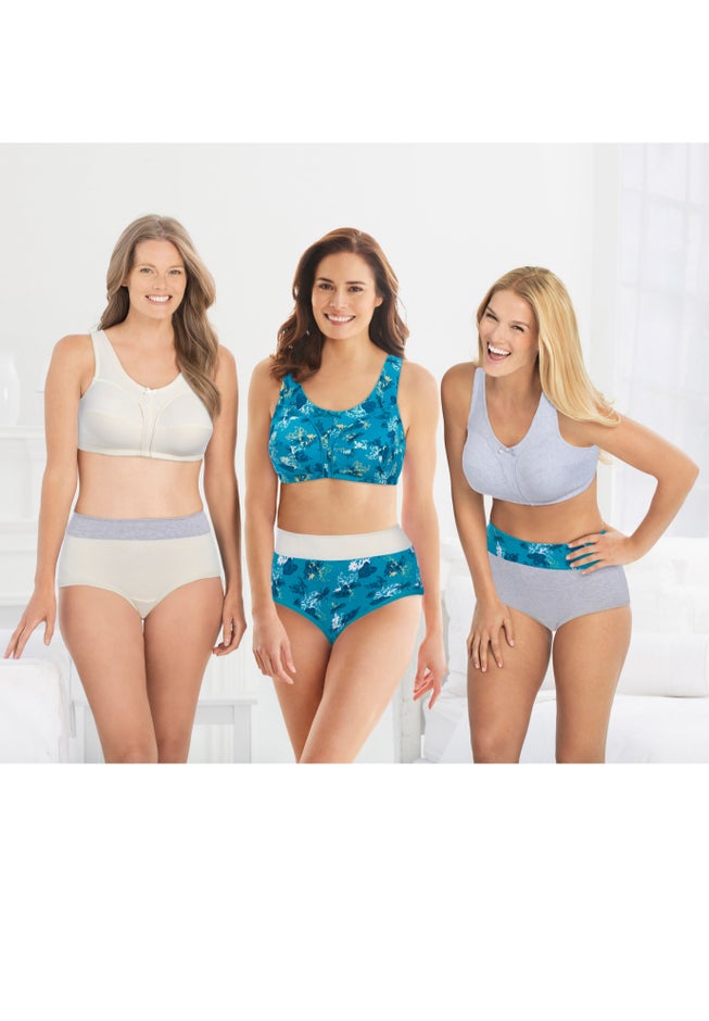 Full Coverage Stretch Cotton Color Block Brief 3-Pack image number 10