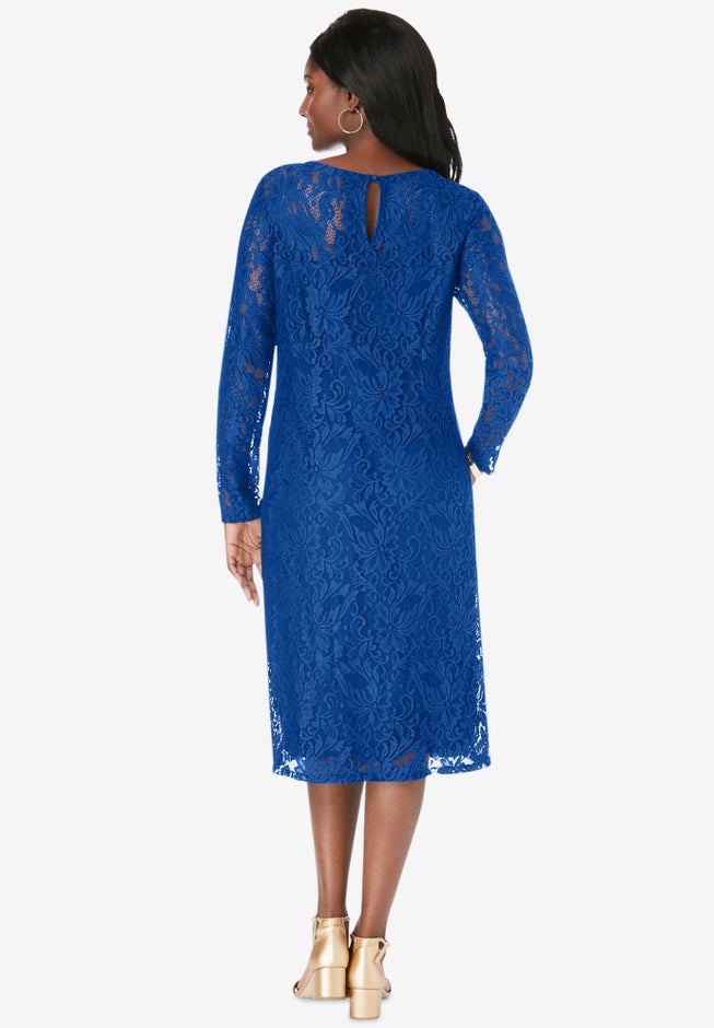 Stretch Lace Shift Dress image number 2