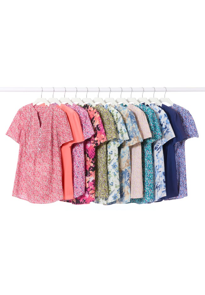 Pintucked Half-Button Tunic image number 1