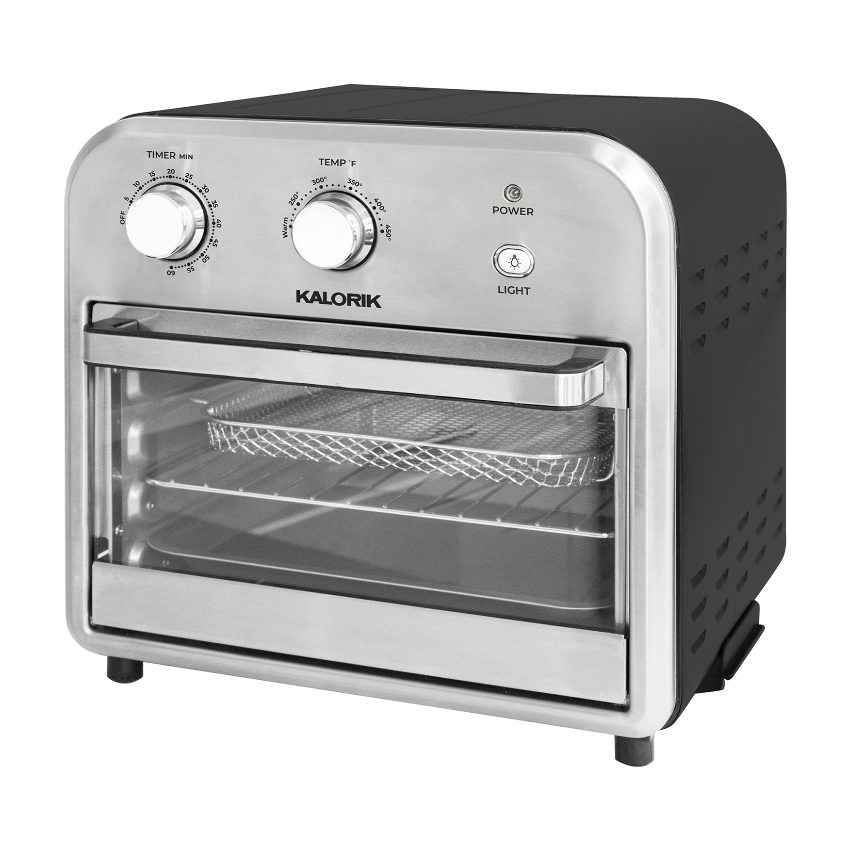 Kalorik 12 Quart Air Fryer Oven, Black/Stainless Steel, GREY