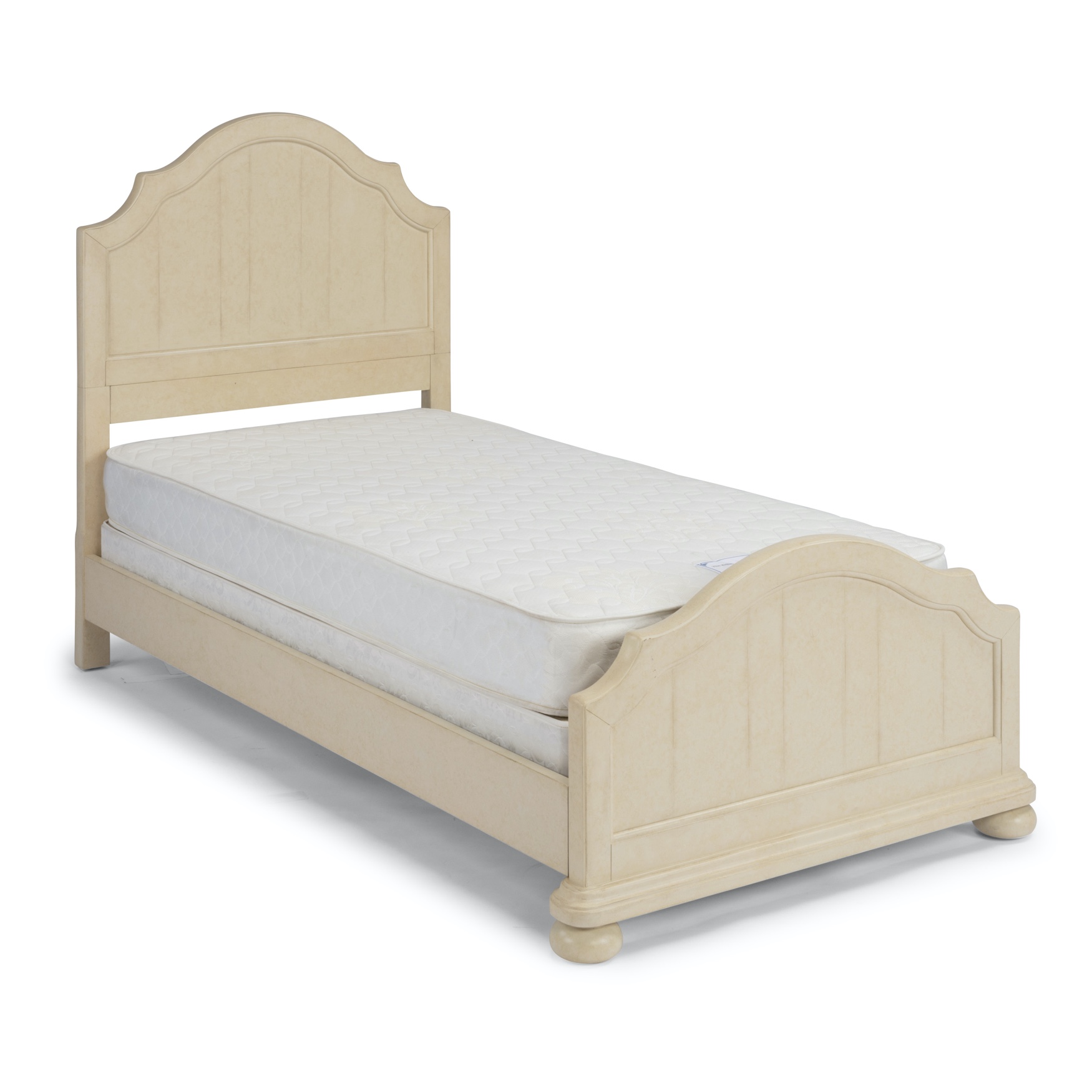 Provence White Twin Bed, WHITE