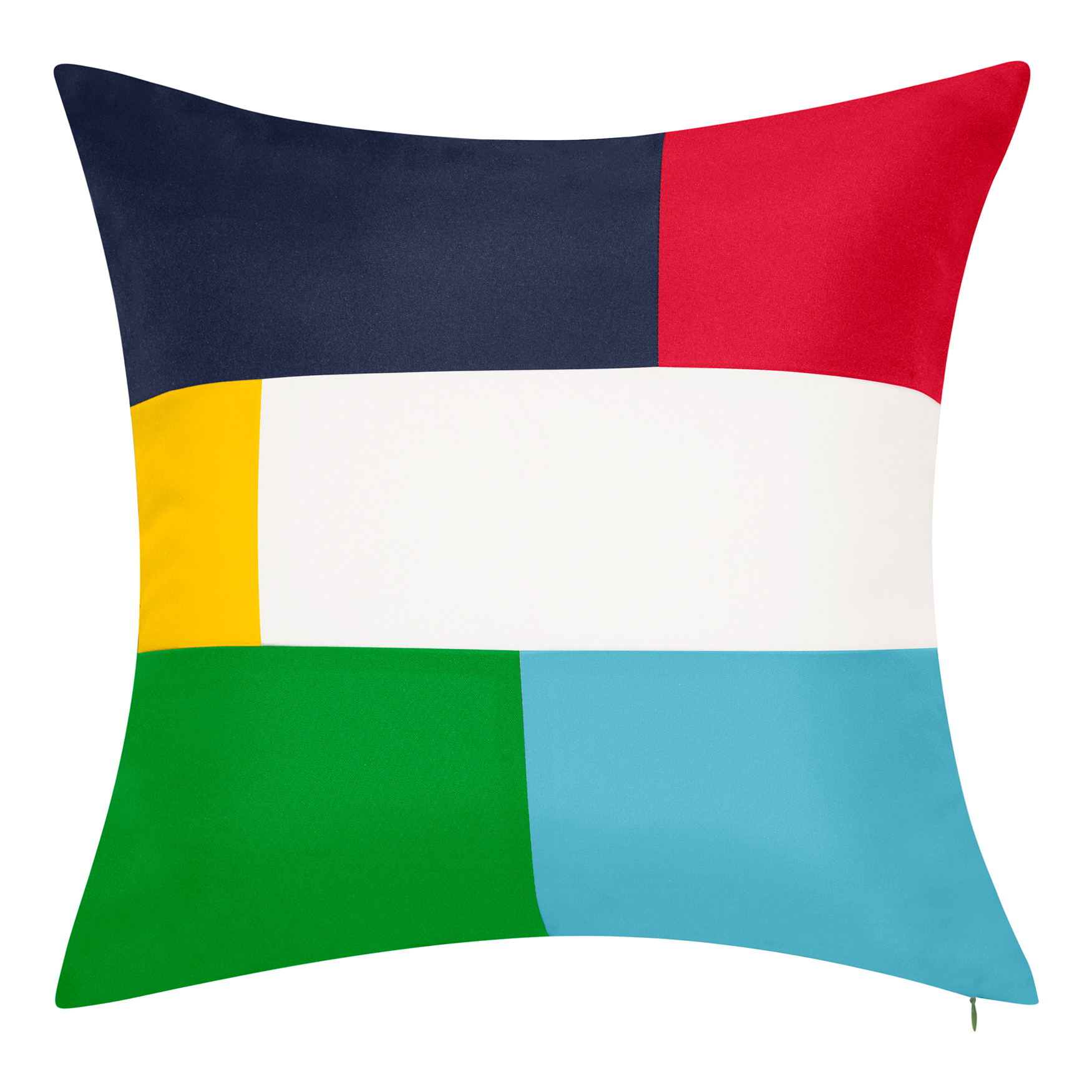 Indoor & Outdoor Bold Colorblock Reversible Nautical Decorative Pillow, MULTI