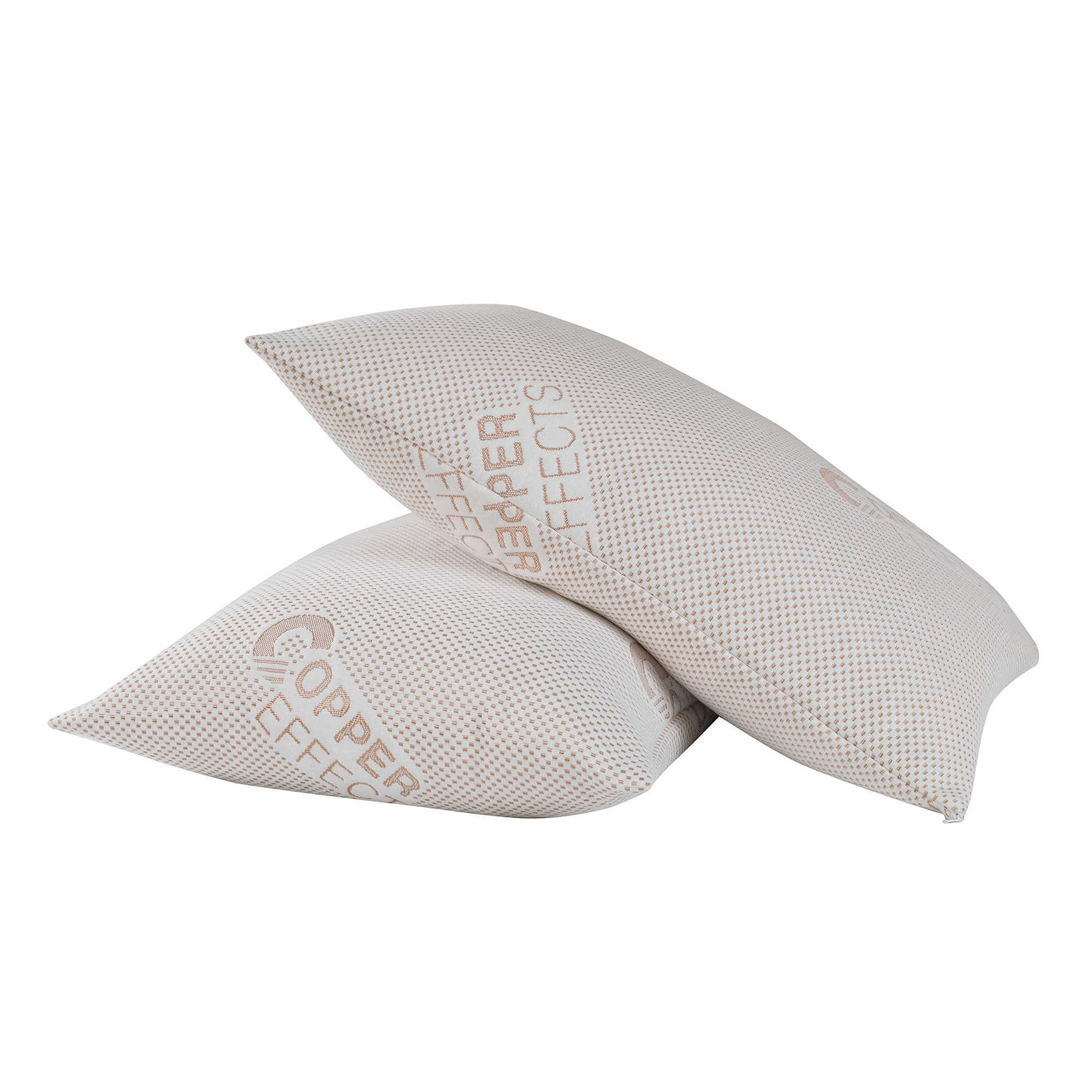All-In-One Copper Effects Antimicrobial Pillow Protector 2-Pack, Standard/Queen, 