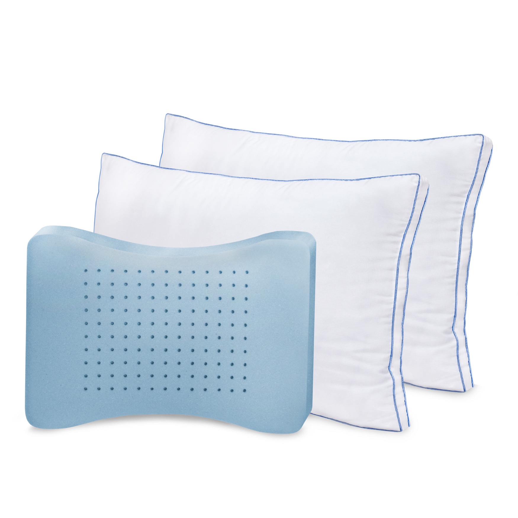 SensorPEDIC MemoryLOFT Deluxe Gusseted Pillow with Memory Foam Center, 