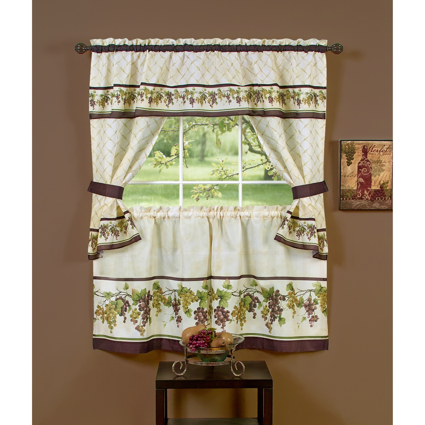 Tuscany Cottage Window Curtain Set, 