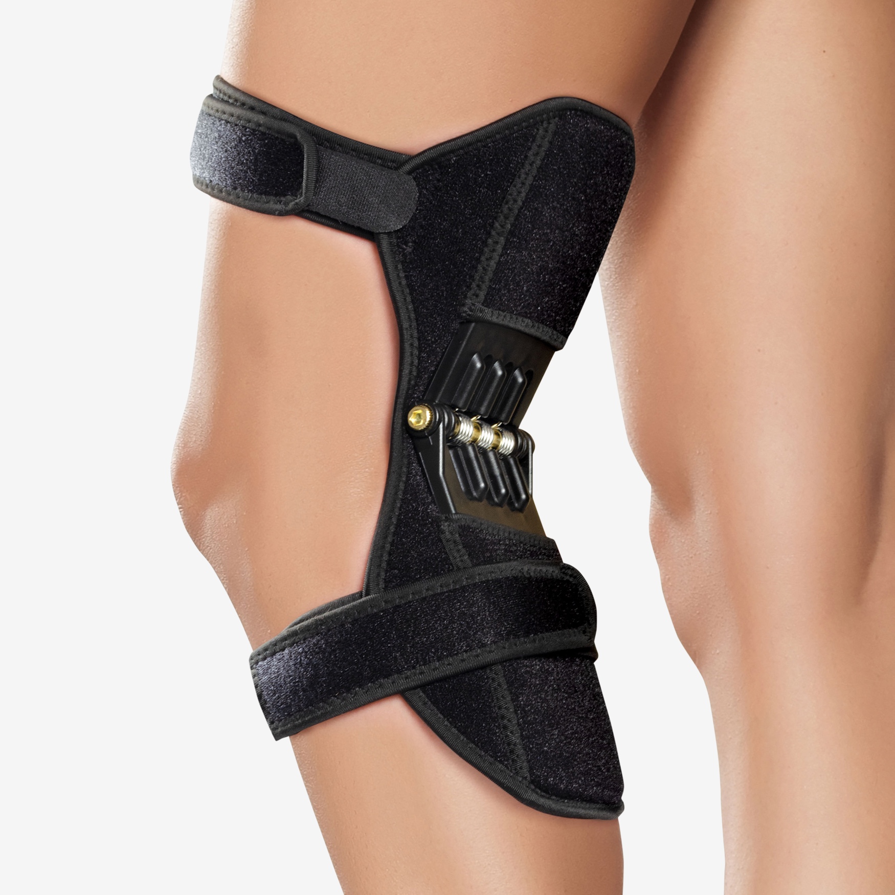 Spring Powered Knee Support, BLACK