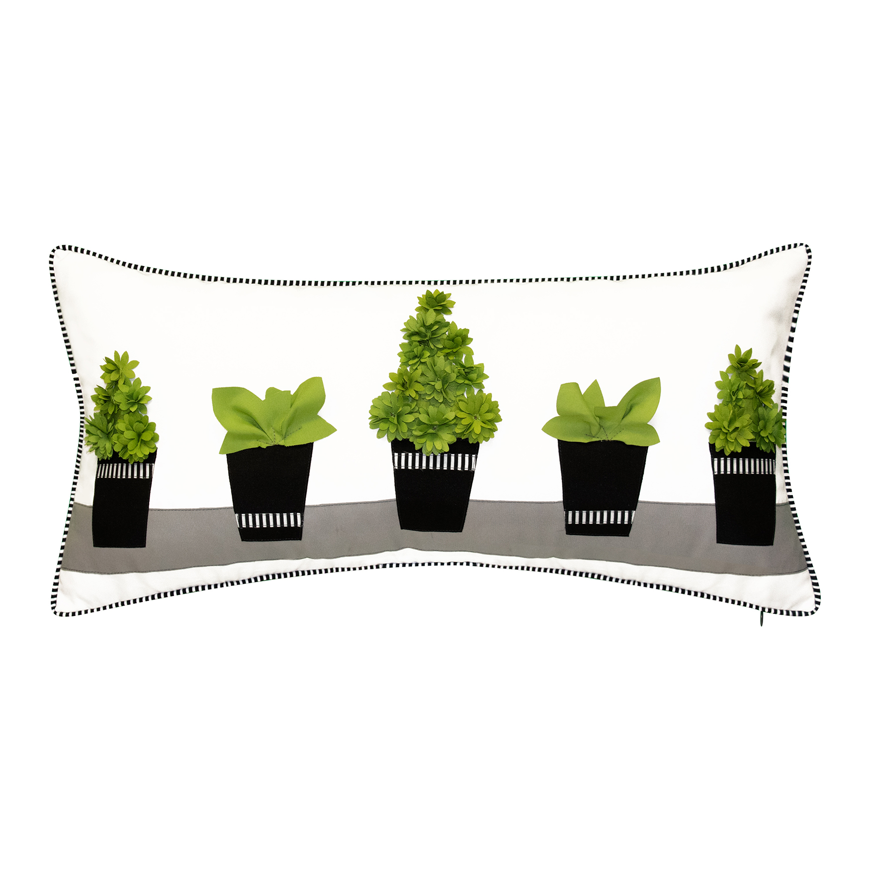 Indoor & Outdoor Modern Dimensional Topiary Decorative Pillow, MULTI