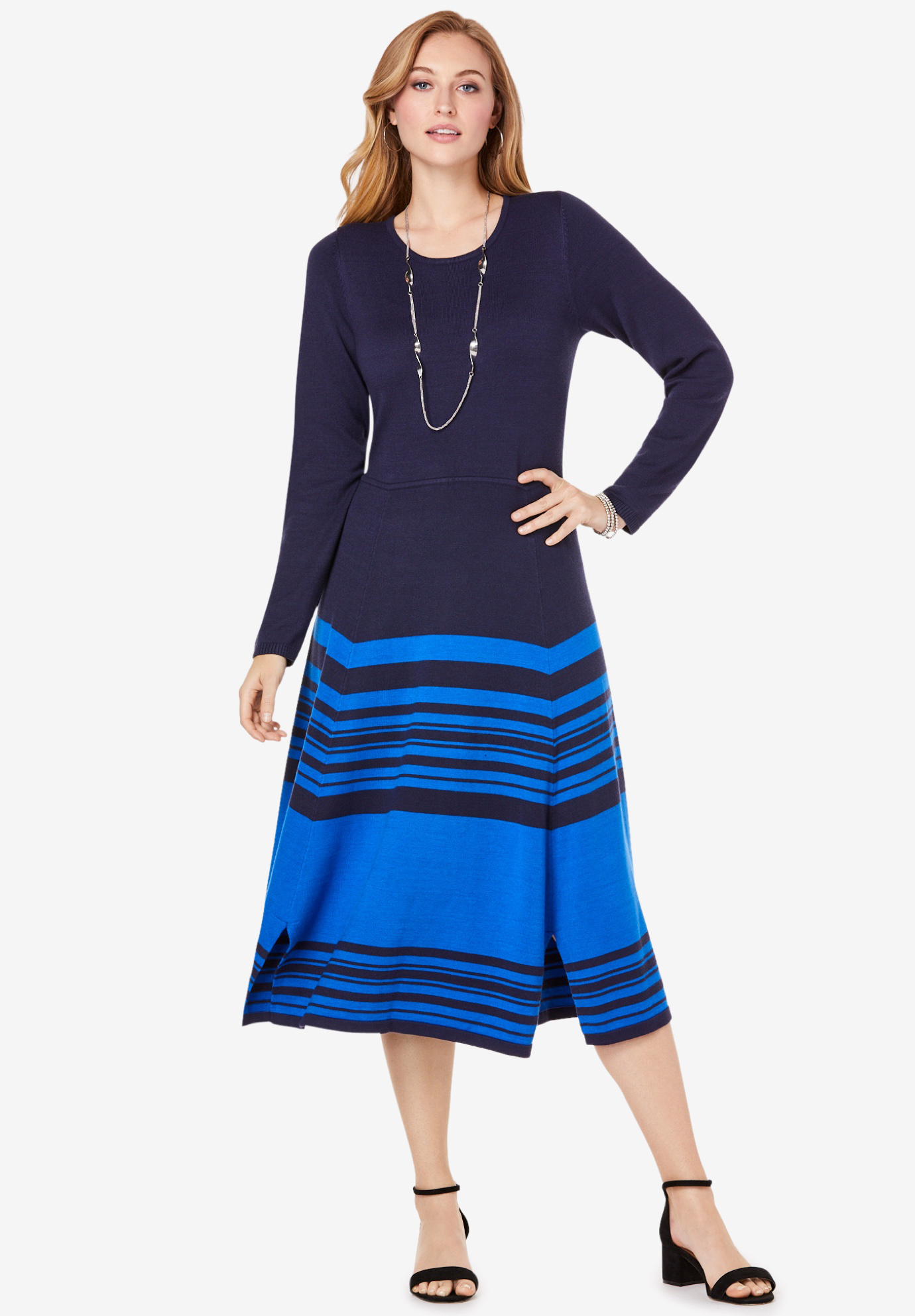 Fit and Flare Sweater Dress, 