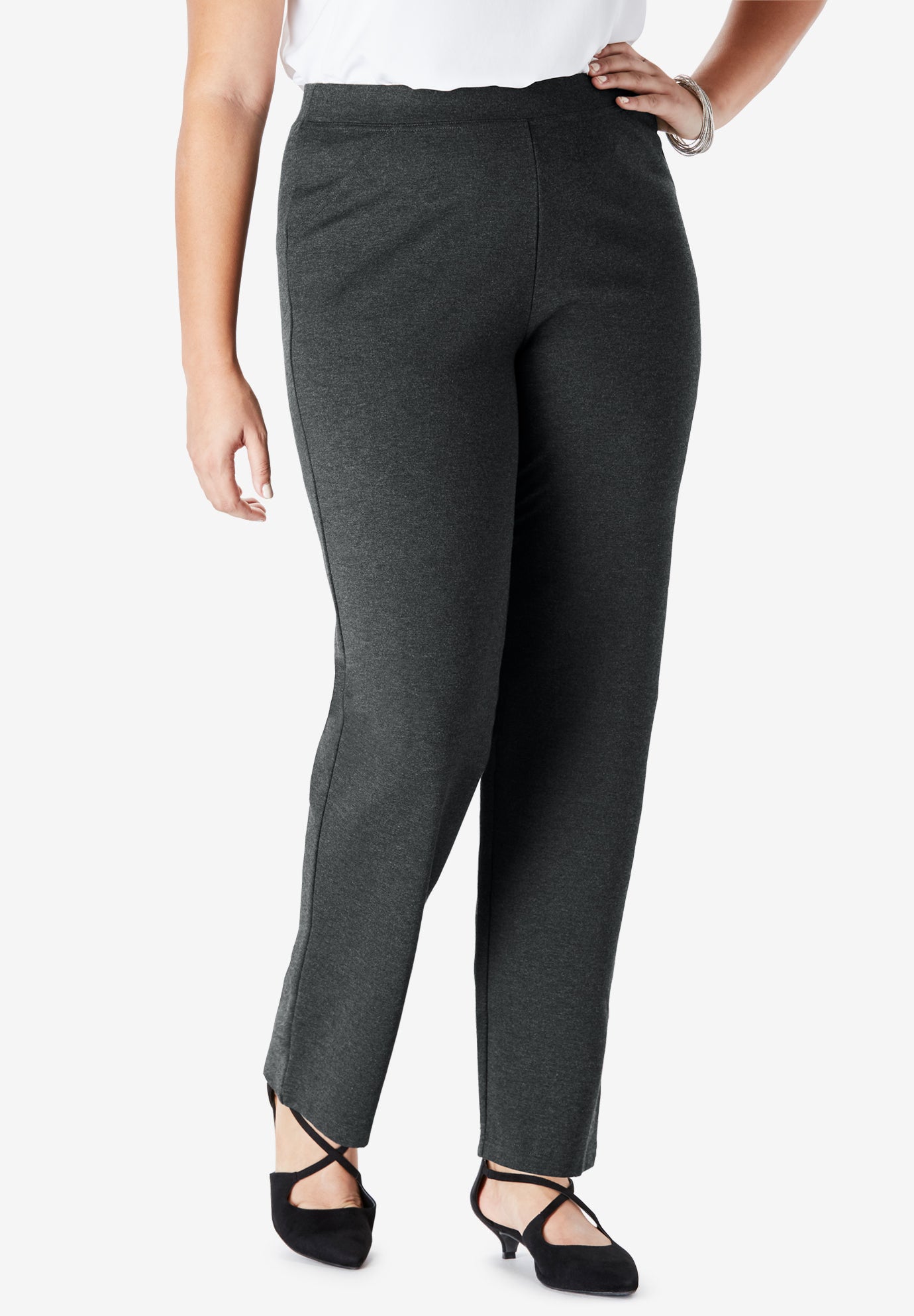 straight leg ponte pants
