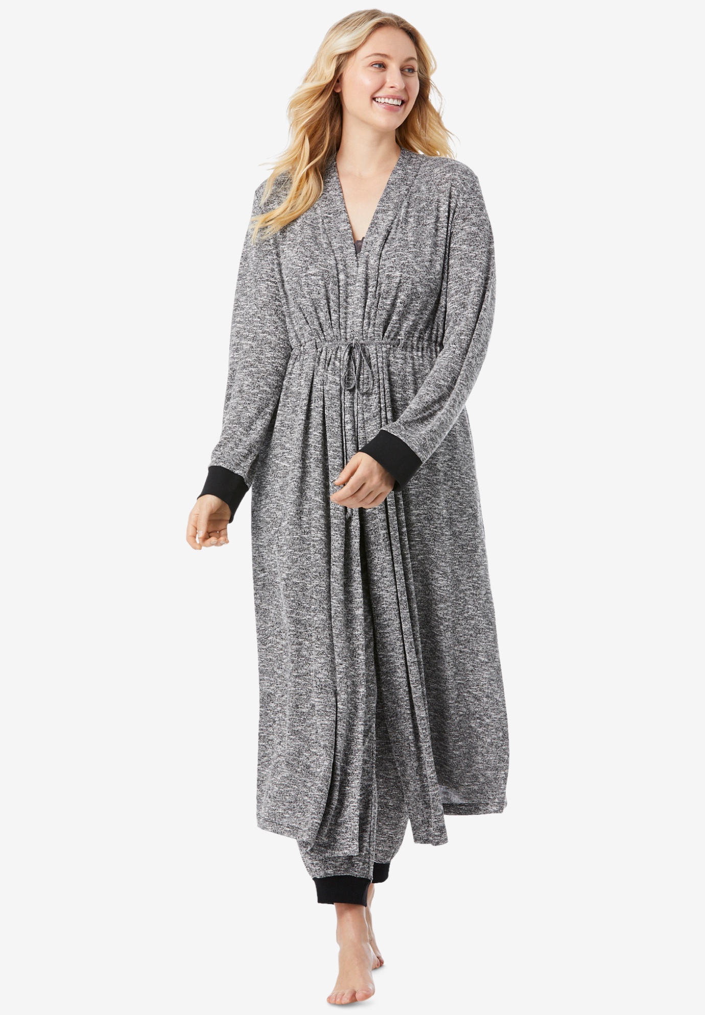 Marled Long Duster Robe , 