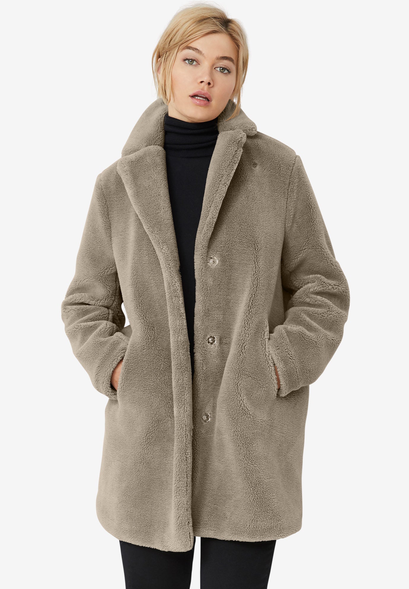 Teddy Faux Fur Coat Ellos