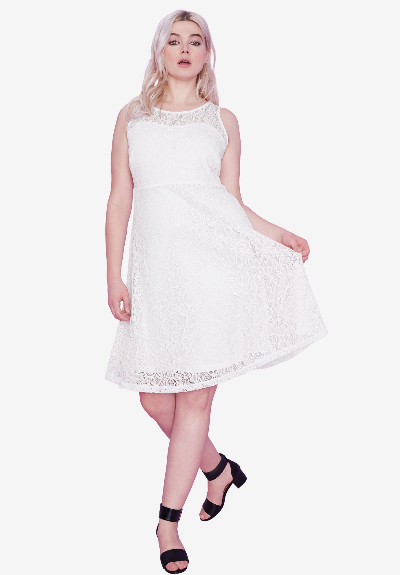 stretch lace dress plus size