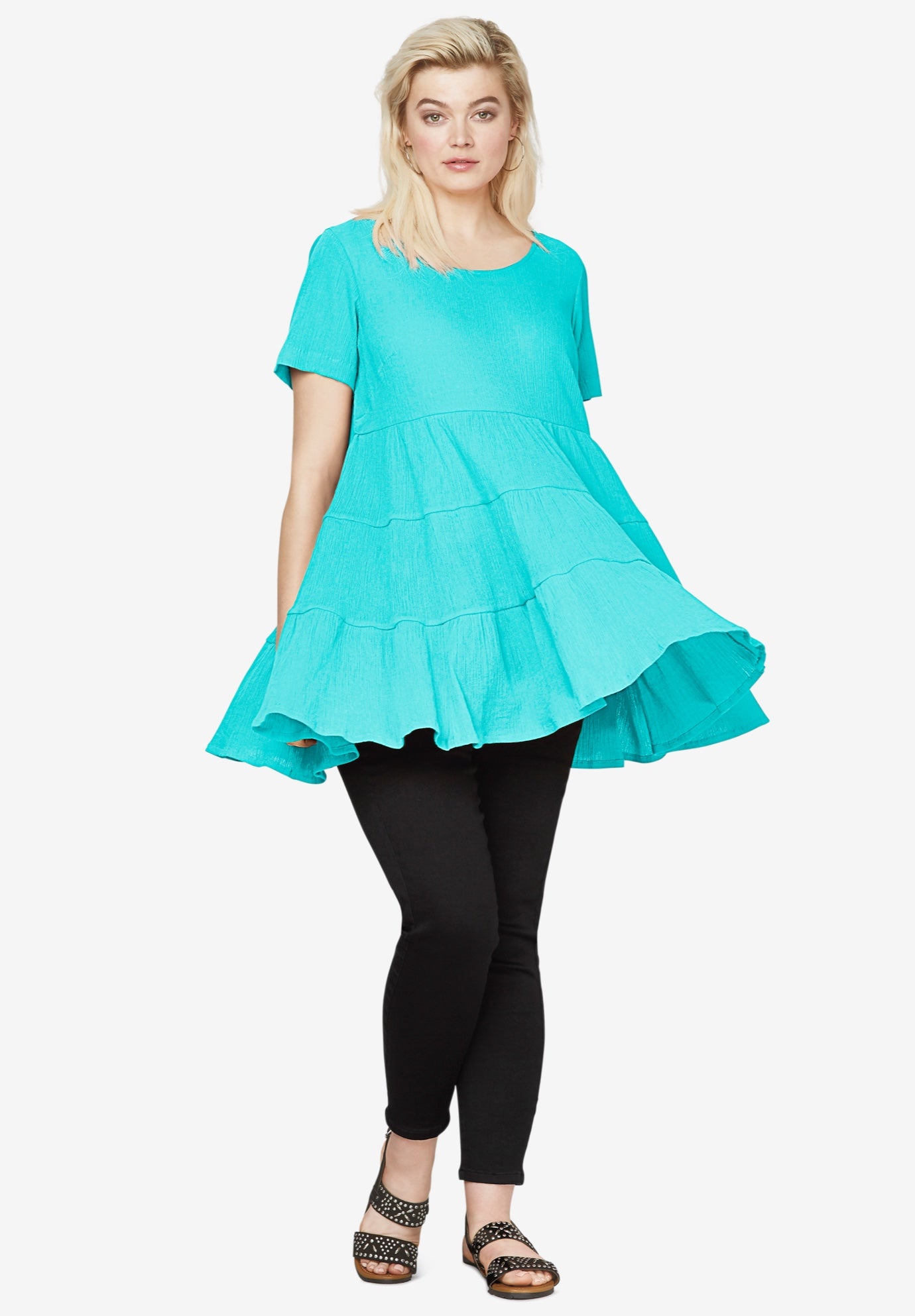 gauze tunic plus size