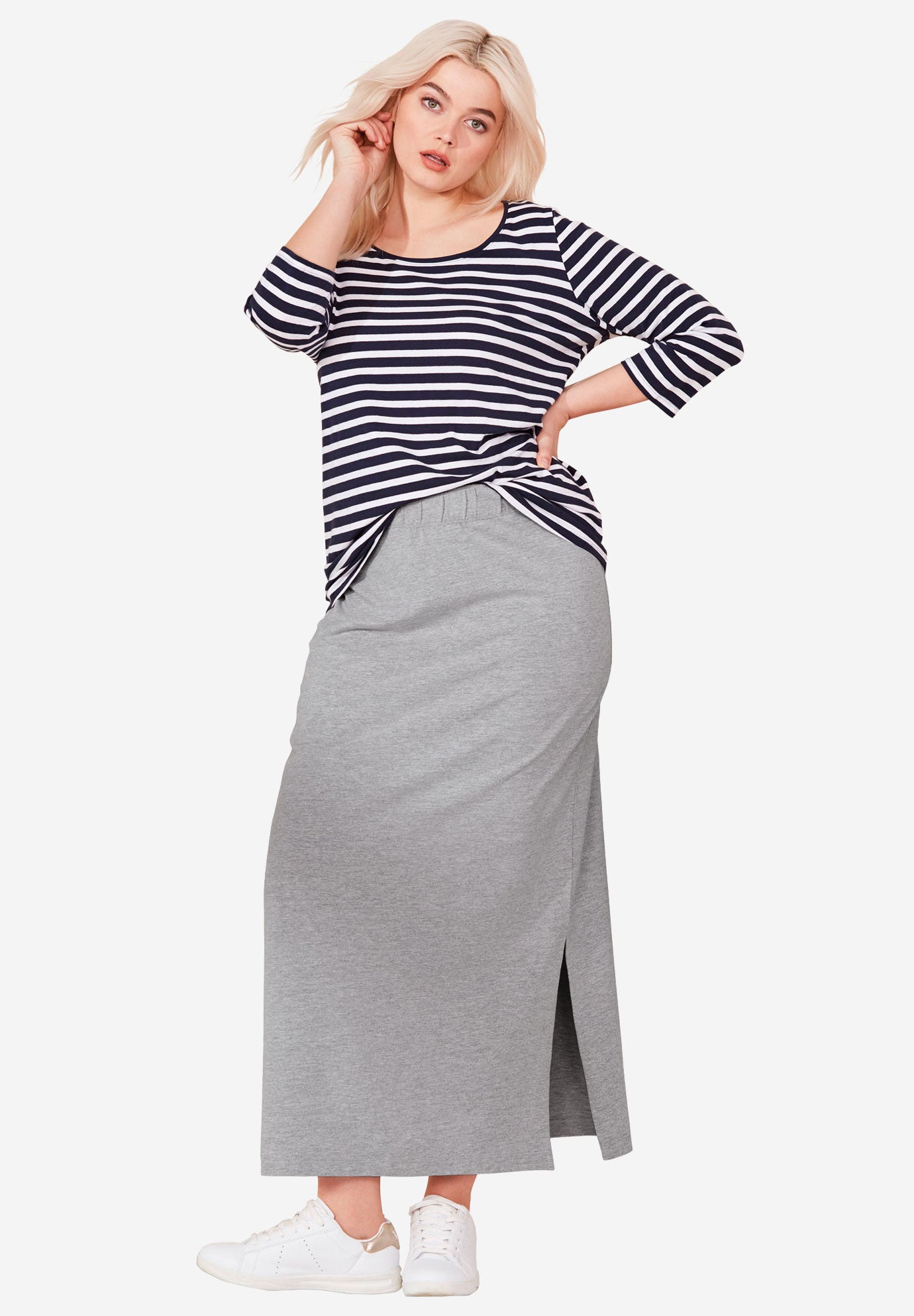 knit maxi skirt