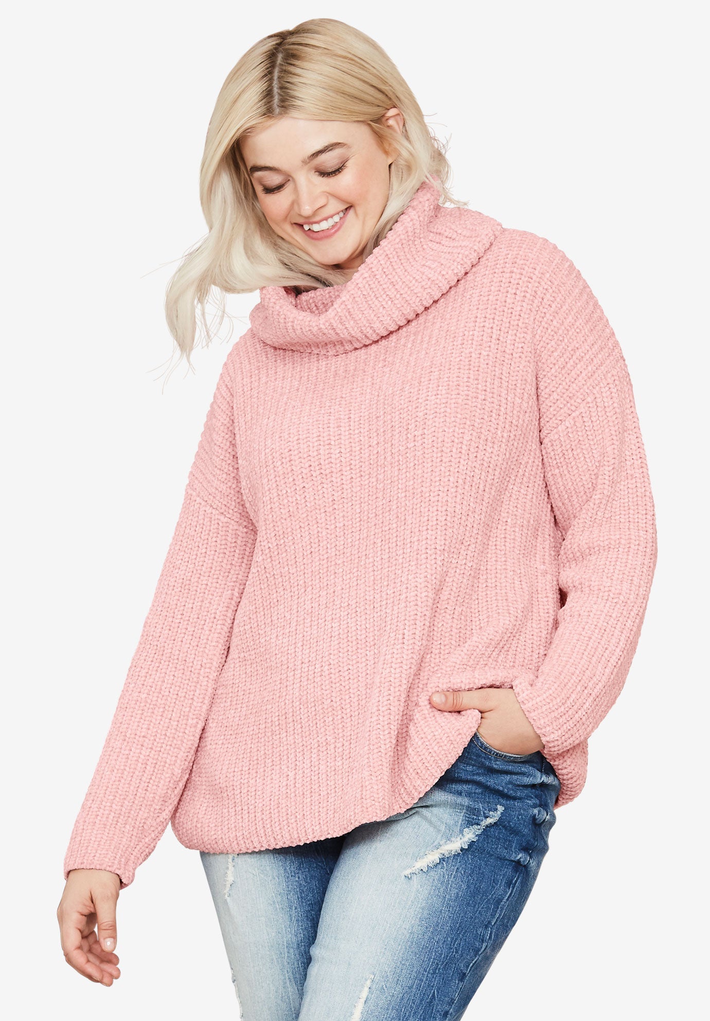 chenille turtleneck sweater