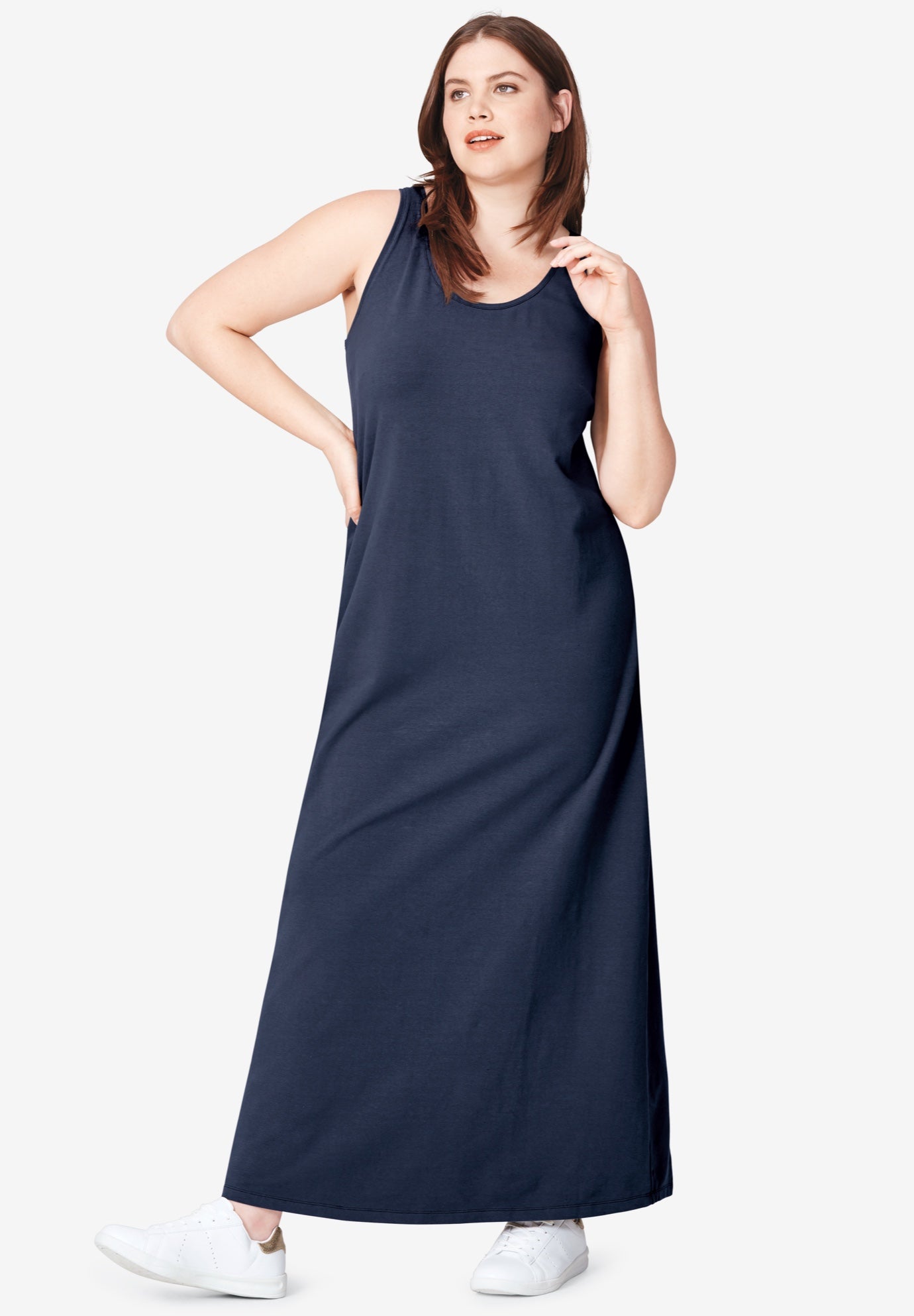 knit tank maxi dress