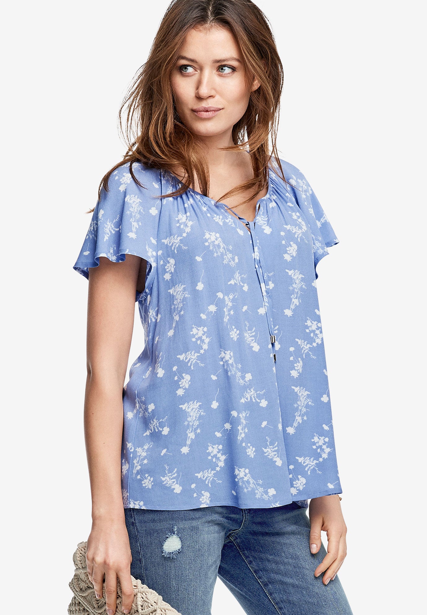 Flutter Sleeve Blouse | Ellos