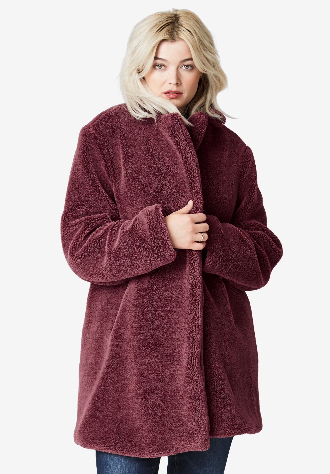 teddy faux fur coat