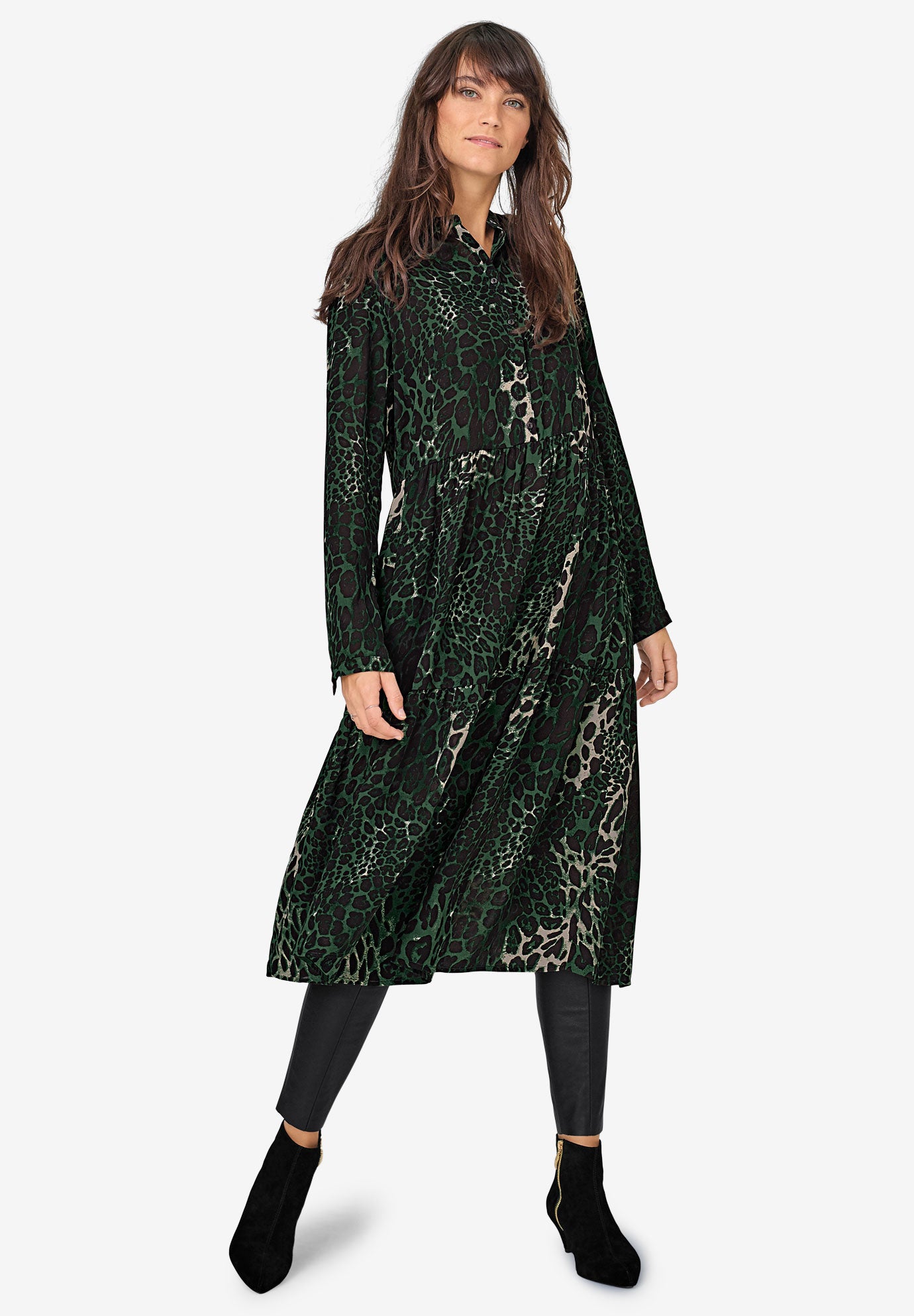 Tiered Midi Dress By Ellos Plus Sizecasual Dresses Ellos