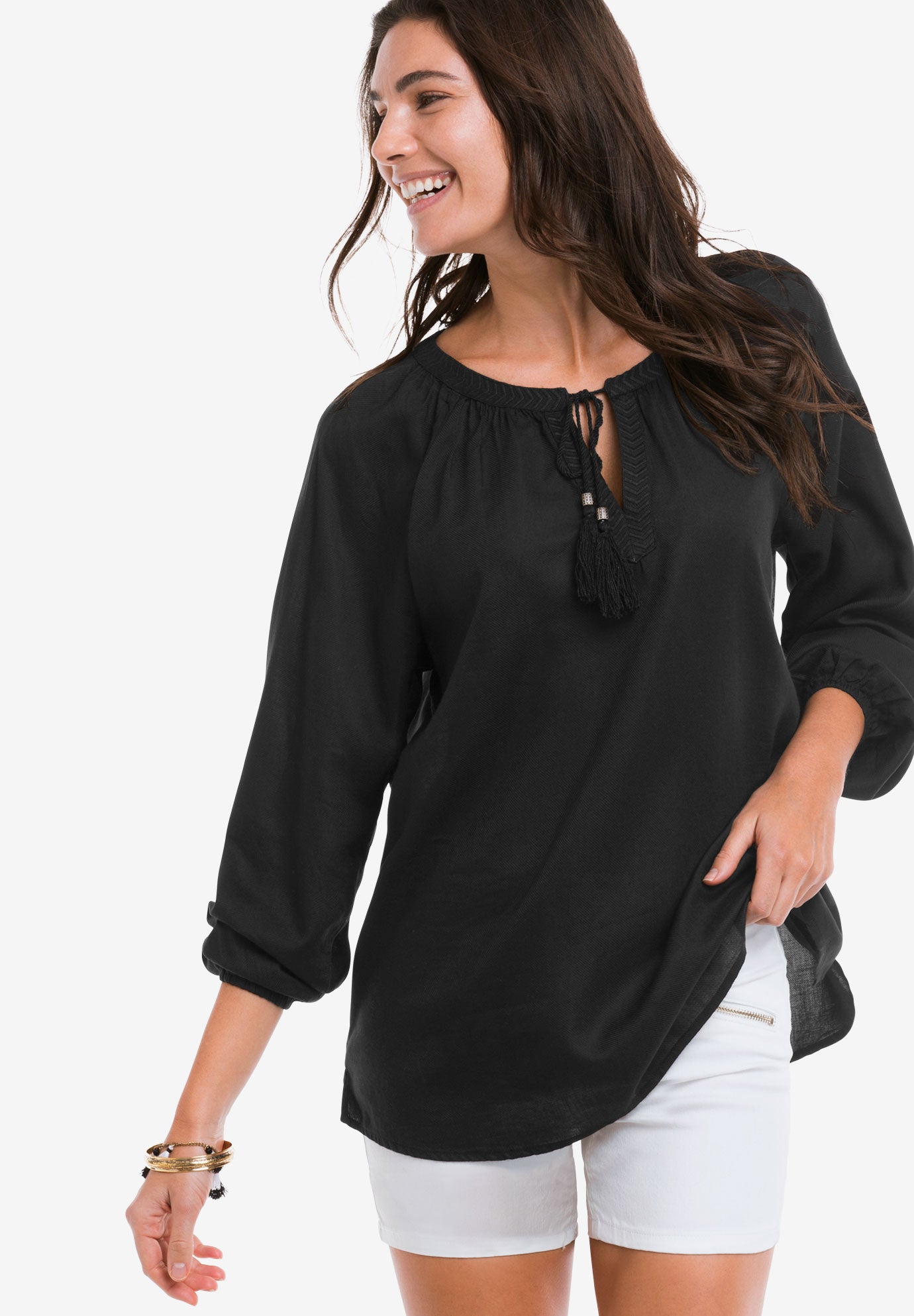 plus size peasant tops tunic