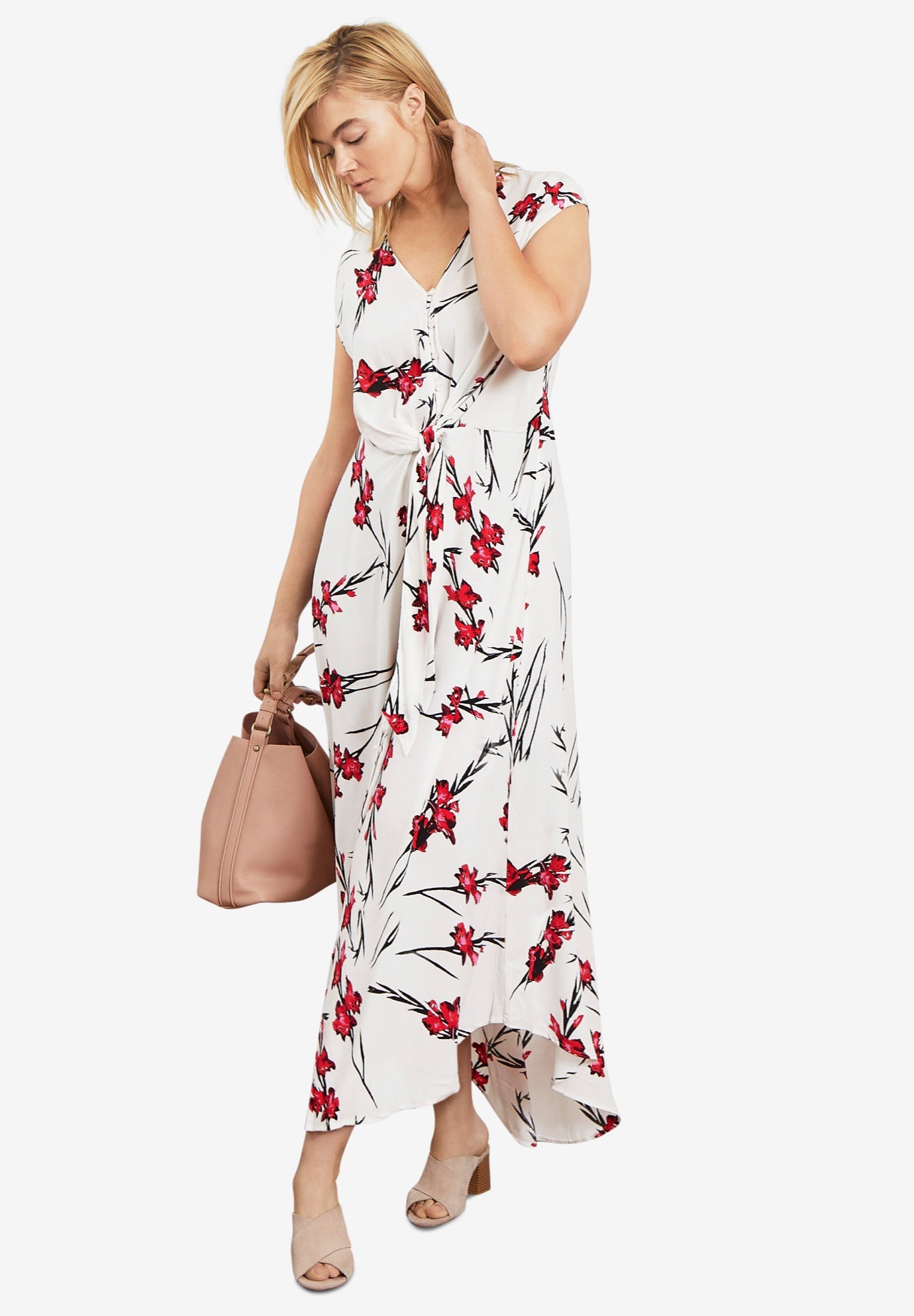 tie front maxi top