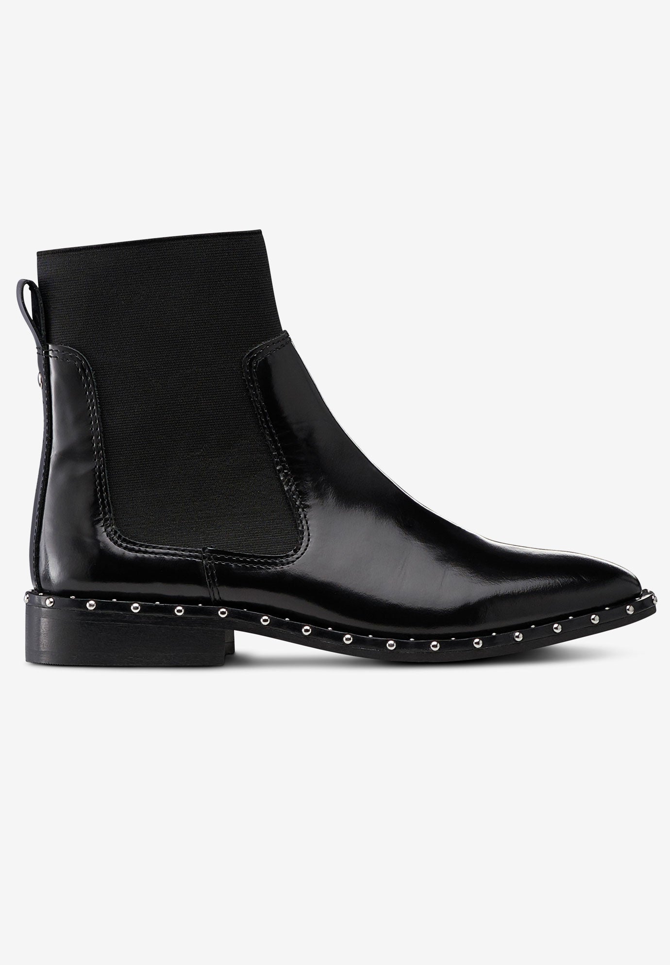 black studded bootie