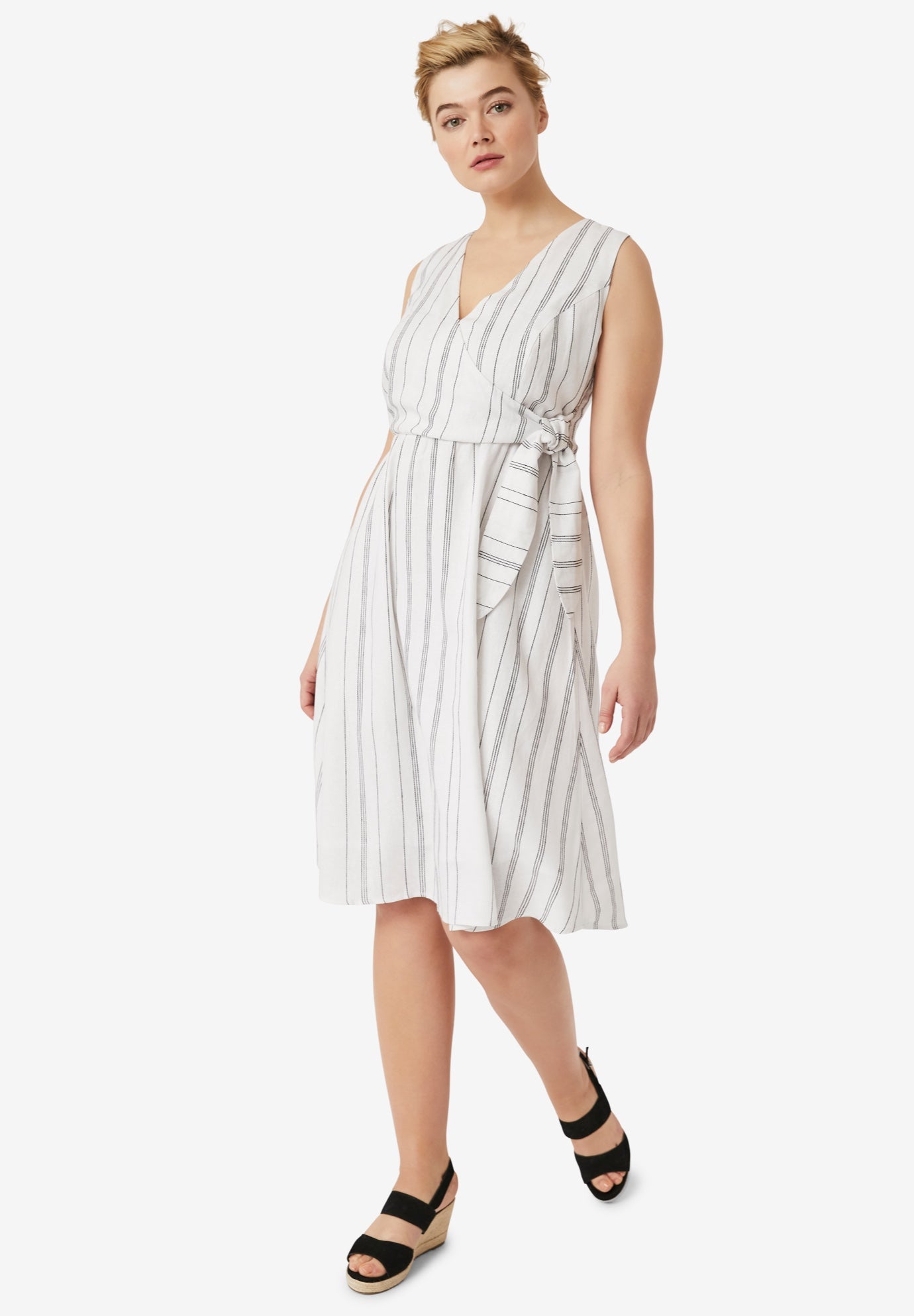 linen dress striped