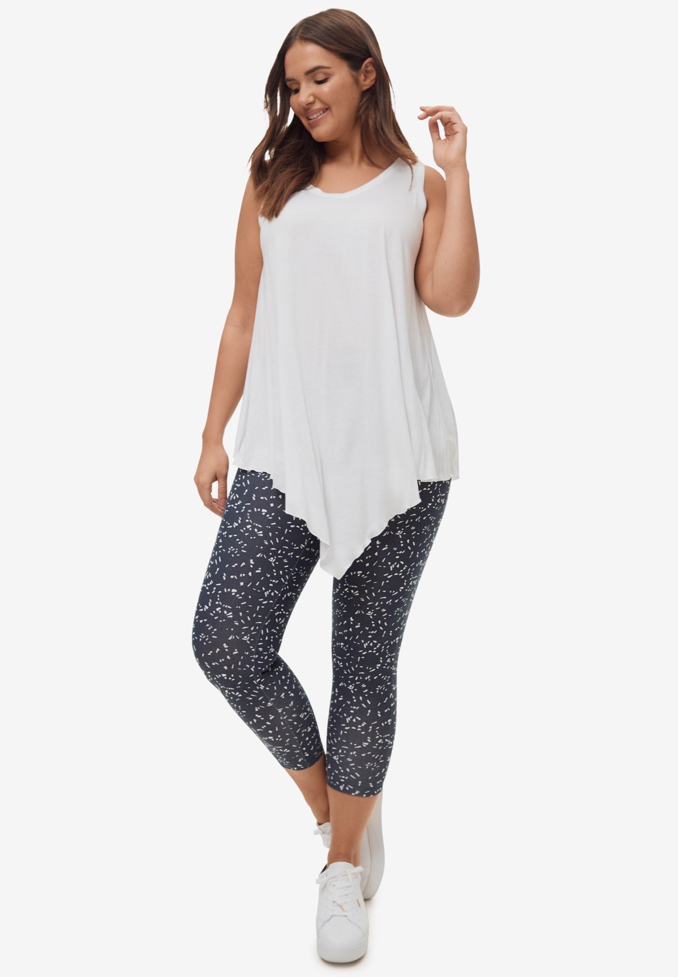 Knit Capri Leggings | Ellos