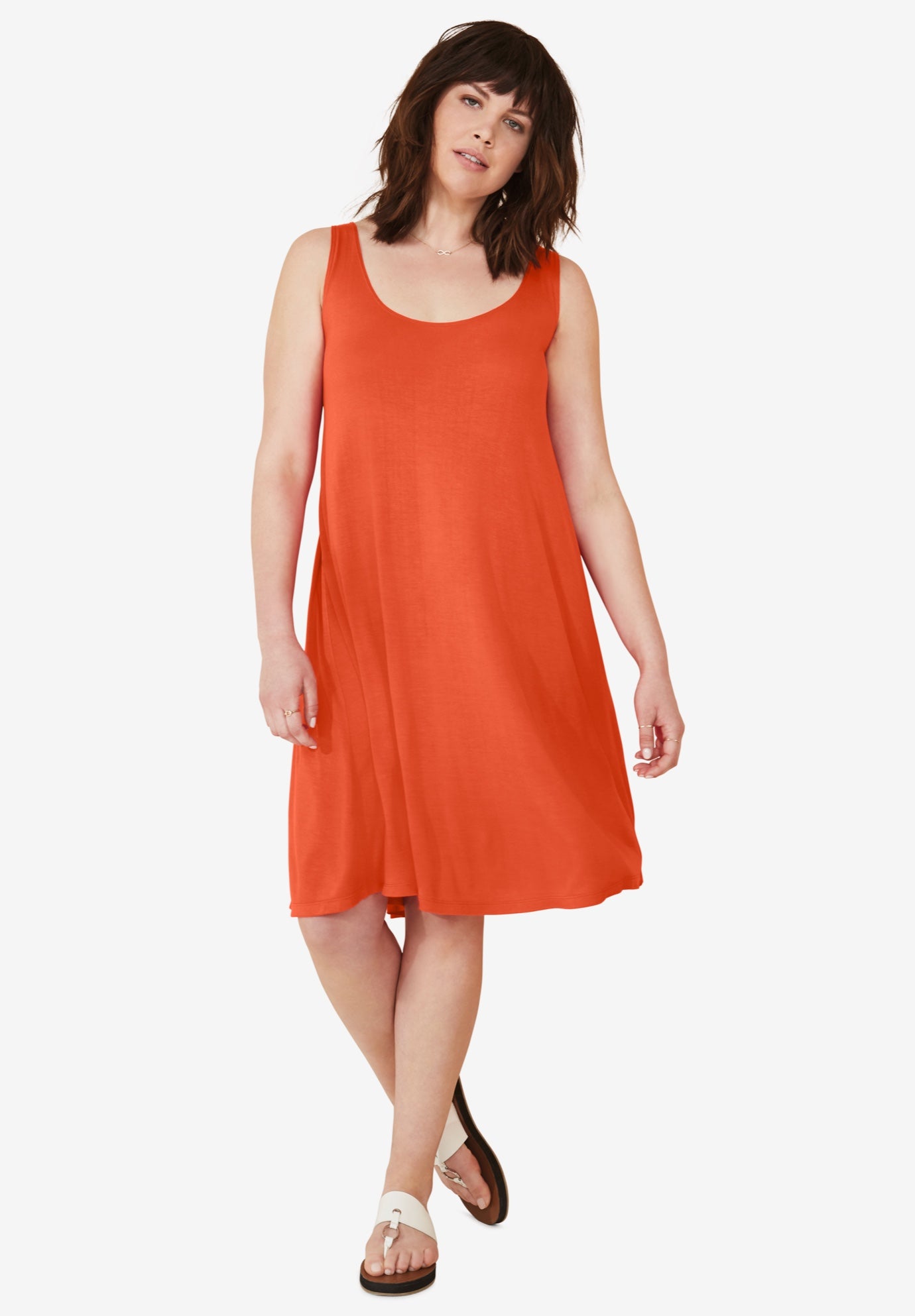 Crossover Back Tank Dress By Ellos Plus Sizecasual Dresses Ellos