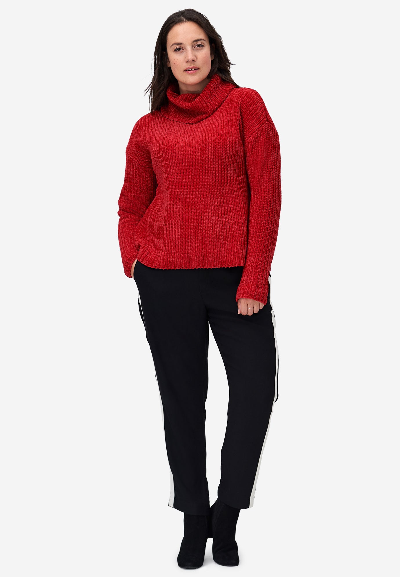 Chenille turtleneck sweater