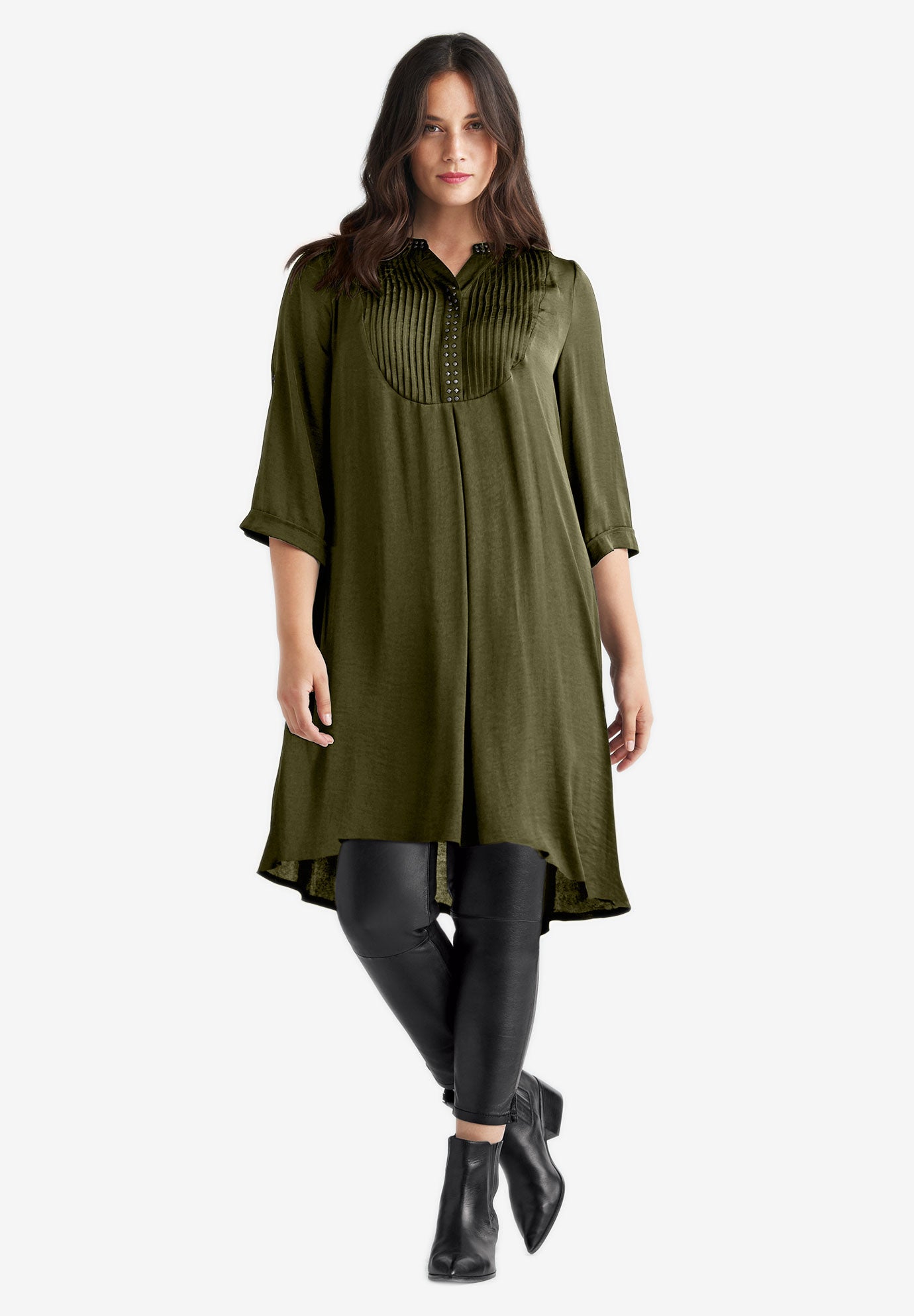 plus size tunic dress with leggings