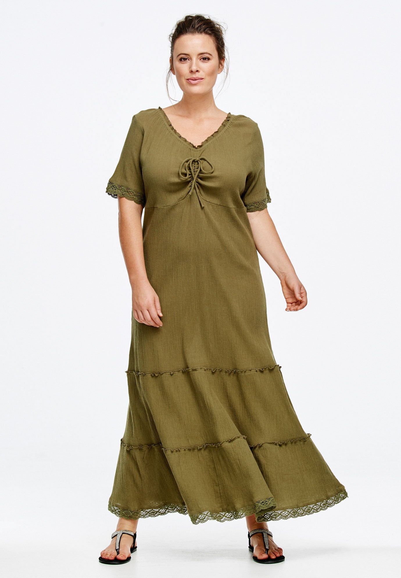 gauze maxi dress